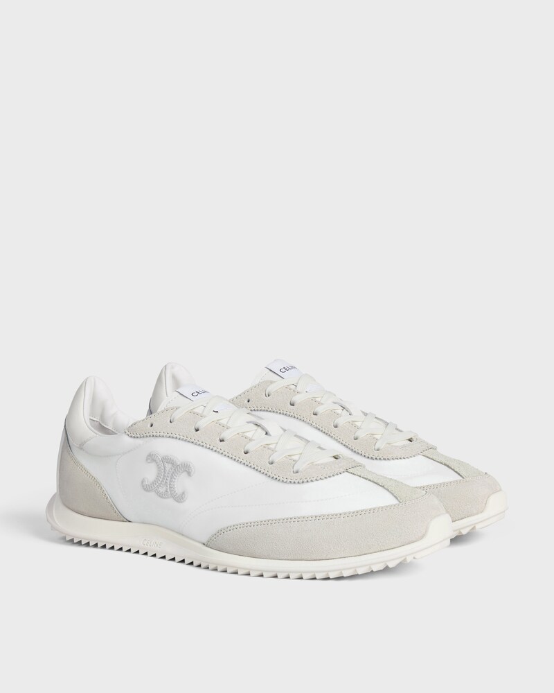 SNEAKER RACER EN NYLON, CUIR DE VEAU VELOURS ET CUIR DE VEAU - BLANC -  - 1 | CELINE