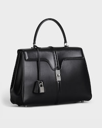 Classique 16 Bag in satinated calfskin - BLACK - MÁS - 2 | CELINE