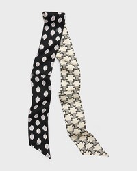 lavalliere IN silk twill - Black Vanilla -  - 1 | CELINE