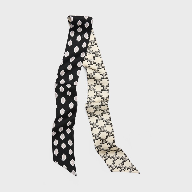 lavalliere IN silk twill - Black Vanilla -  - 1 | CELINE
