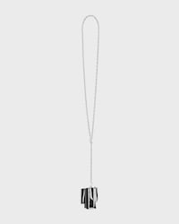 Celine Nevelson Project Necklace Sterling Silver and Oak Wood - SILVER / BLACK - NECKLACES - 2 | CELINE