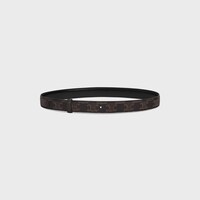 CORREA REVERSIBLE 25 MM DE PIEL TAURILLON Y LONA TRIOMPHE - NEGRO -  - 1 | CELINE