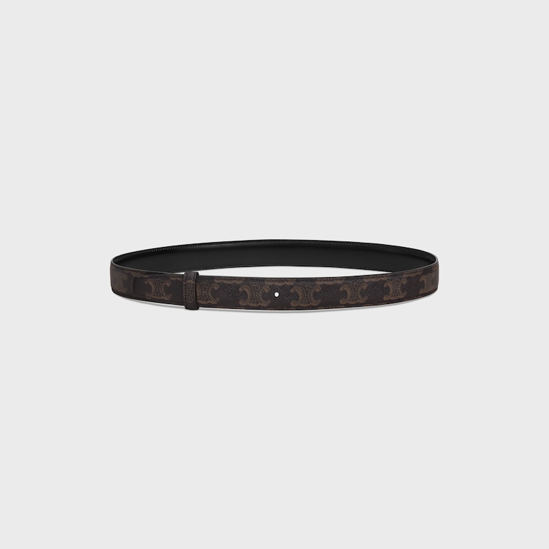 Reversible Strap 25MM IN Taurillon Leather and Triomphe Canvas -  -  - 1 | CELINE