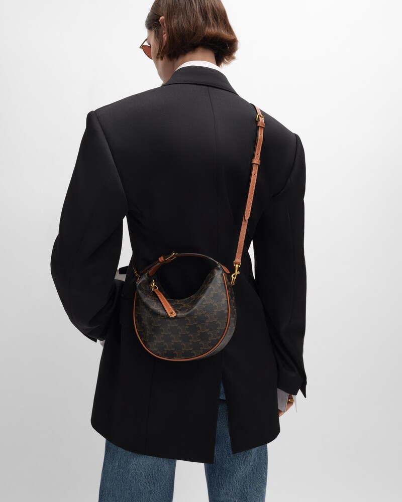 Teen Celine Lulu IN TRIOMPHE CANVAS AND CALFSKIN - TAN - CROSS-BODY BAGS - 1 | CELINE