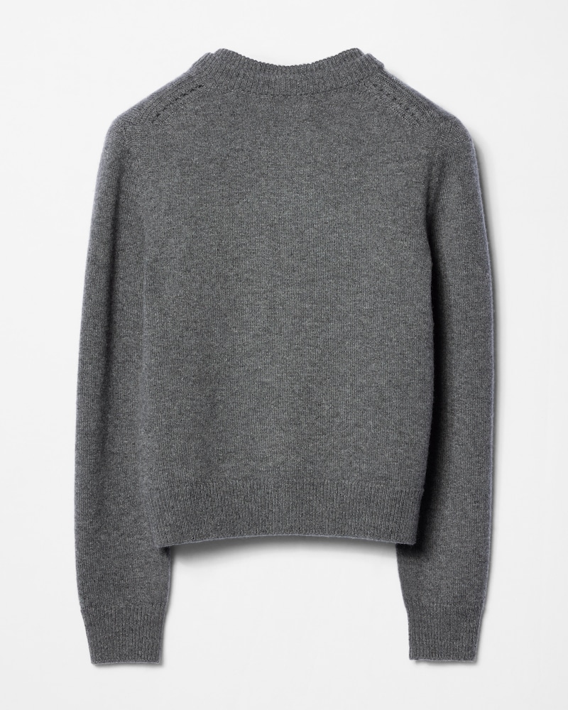 Cardigã twinset em cashmere de herança - CINZA - - 1 | CELINE