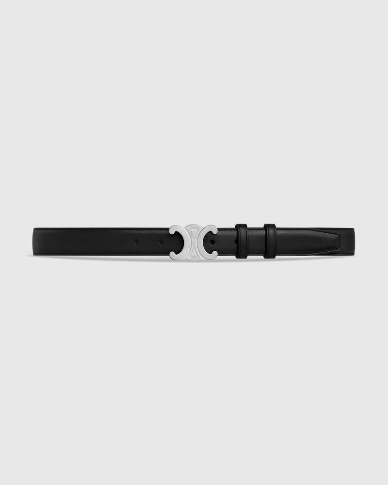 Triomphe Belt 25MM  IN Taurillon Leather - BLACK -  - 1 | CELINE