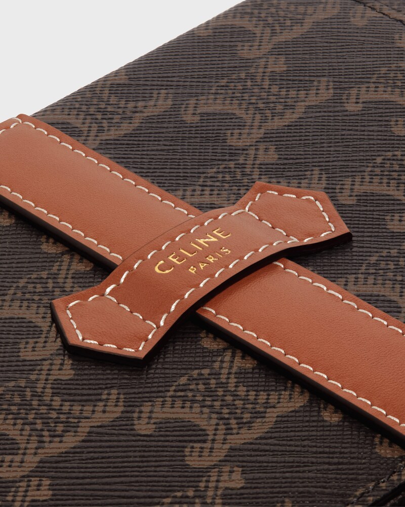 Large Jewels Case in Triomphe Canvas and Calfskin - TAN - SMALL GIFTS - 1 | CELINE