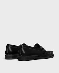 LOAFER LUCO in POLISHED BULL - BLACK / SILVER -  - 2 | CELINE