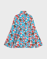 midi dress IN polyamide jacquard - WHITE MULTICOLOR -  - 2 | CELINE