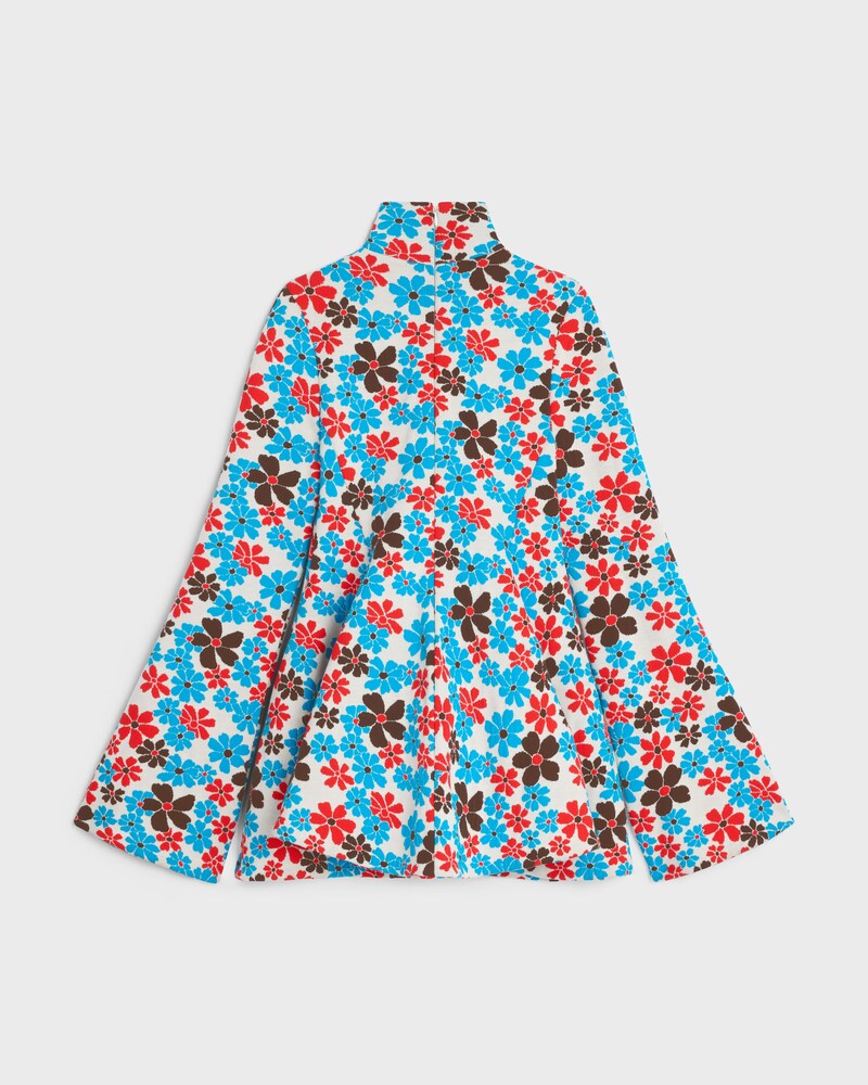 mini robe jacquard polyamide - WHITE MULTICOLOR -  - 1 | CELINE
