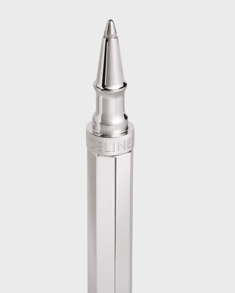 Ballpoint pen in brass - SILVER - CELINE MAISON - 1 | CELINE