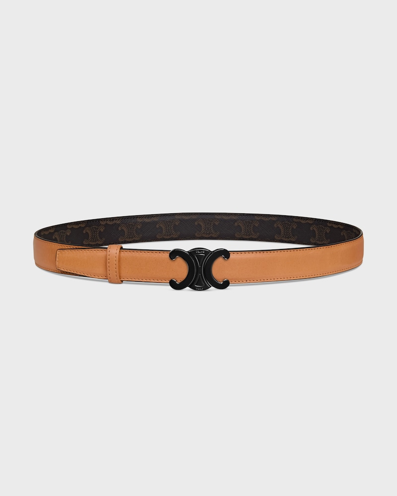 Reversible Strap 25MM IN Natural Calfskin and Triomphe Canvas -  -  - 1 | CELINE