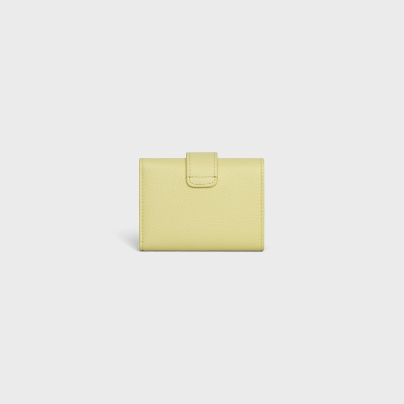 FINE STRAP WALLET NINO IN SUPPLE GRAINED CALFSKIN - CITRUS - WALLETS - 1 | CELINE
