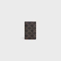 VERTICAL CARD HOLDER IN Triomphe Canvas - BLACK - SMALL GIFTS - 2 | CELINE