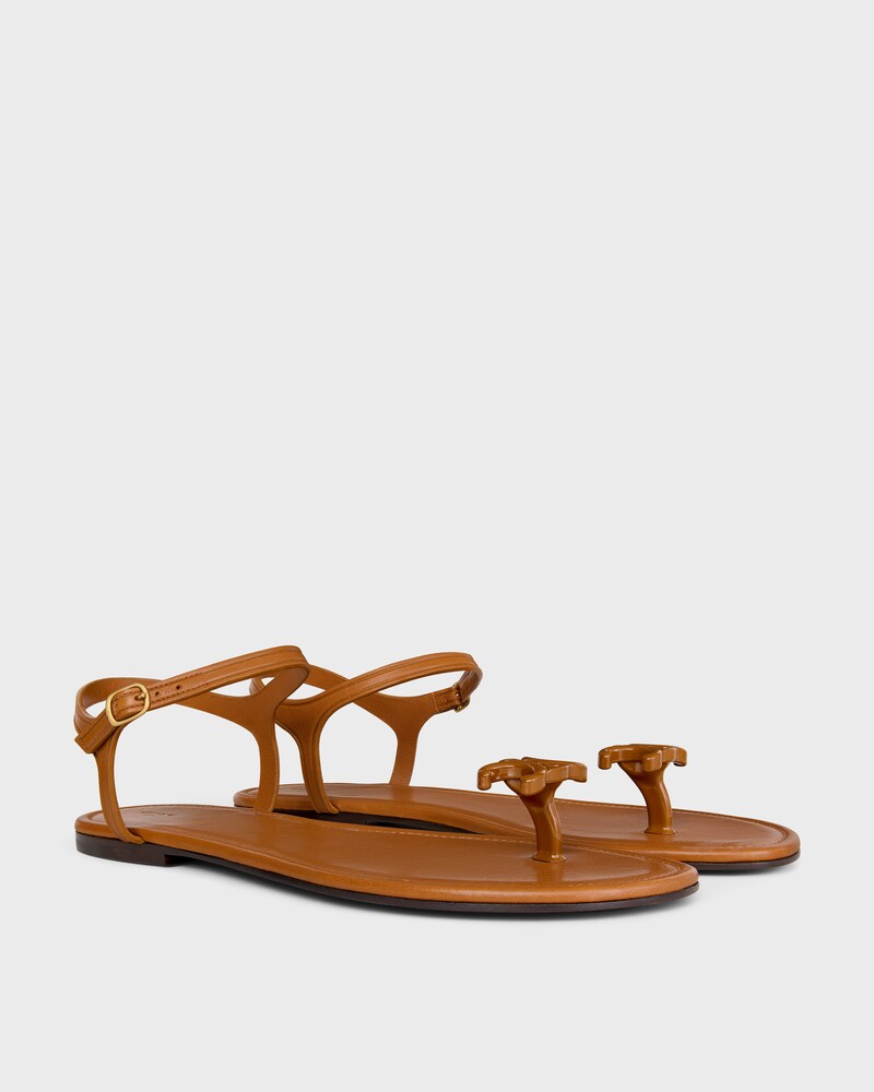 BAY - TRIOMPHE SANDALE AUS WEICHEM KALBSLEDER - COGNAC -  - 1 | CELINE