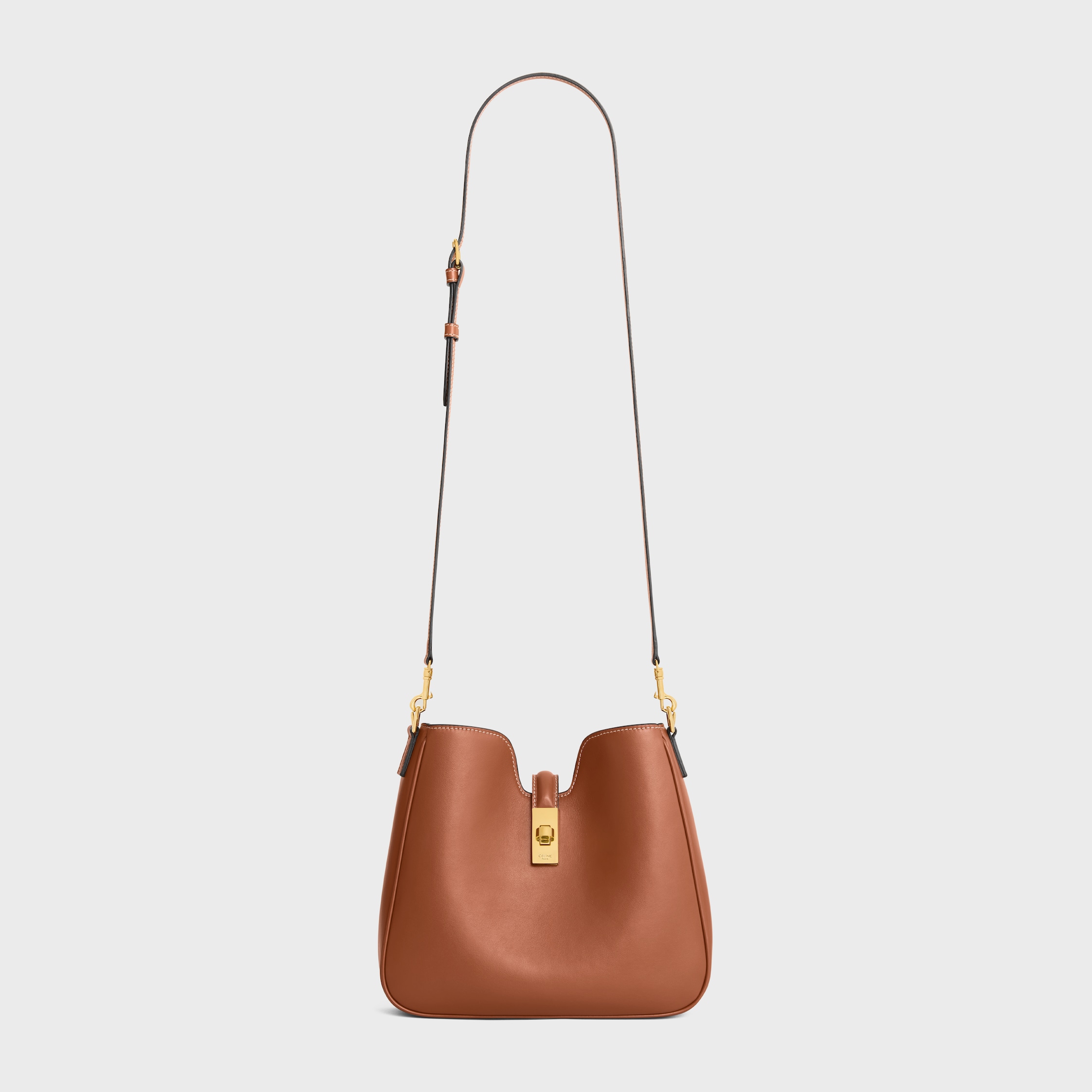 エルセーヌスキン&セルフリー SMALL CAMILLE 16 SOFT BAG IN SMOOTH CALFSKIN - TAN | CELINE
