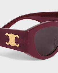 TRIOMPHE 15 sunglasses in Acetate - MILKY BURGUNDY -  - 2 | CELINE