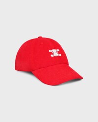 VIVIENNE CAP IN corduroy - RED/WHITE -  - 1 | CELINE