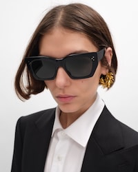 Cat Eye S342 sunglasses in Acetate - BLACK -  - 2 | CELINE