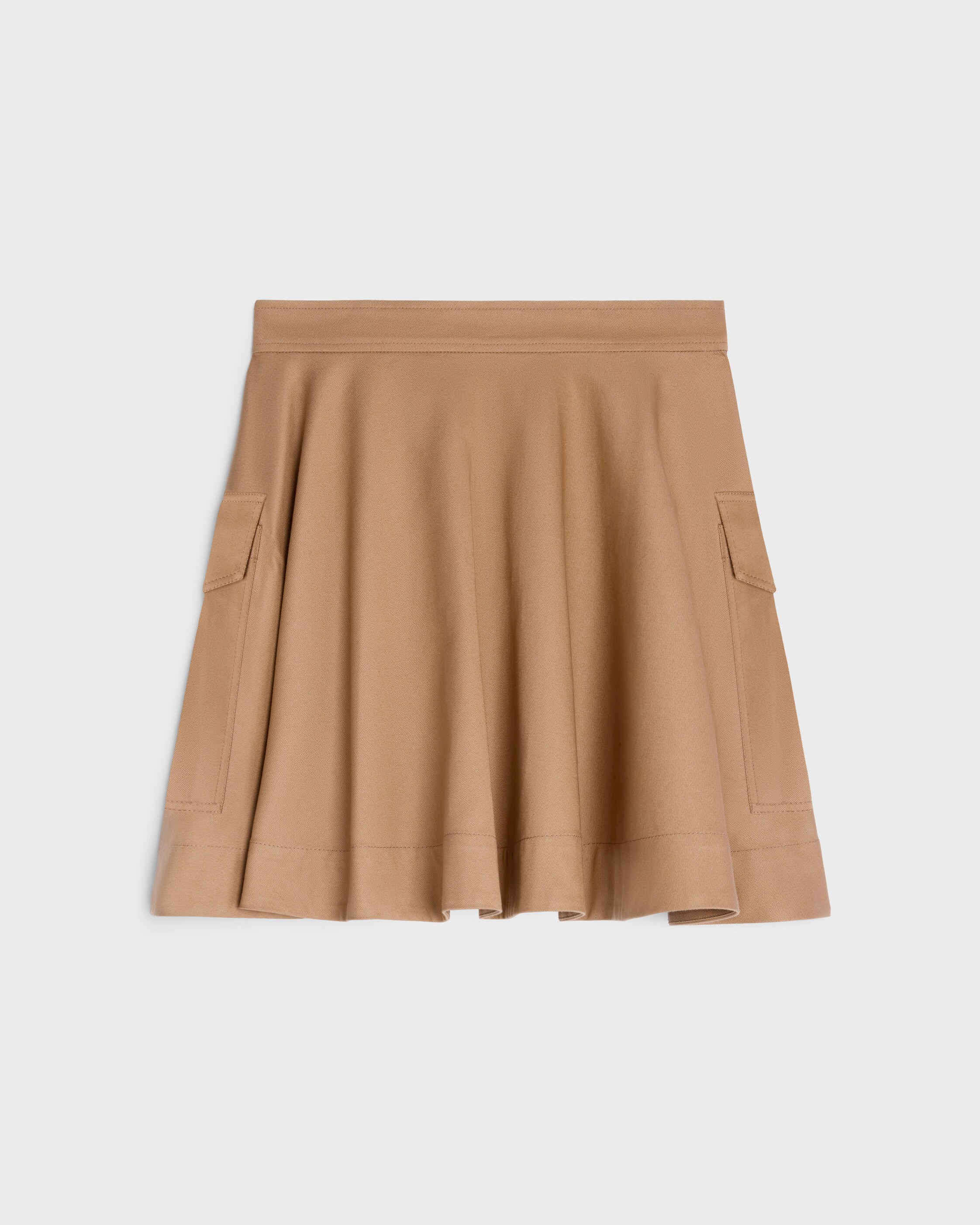 skirt IN cotton twill - CARAMEL | CELINE