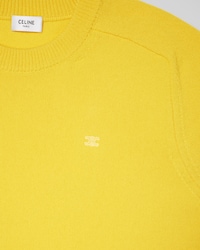 crewneck sweater IN wool cashmere - BRIGHT YELLOW -  - 2 | CELINE