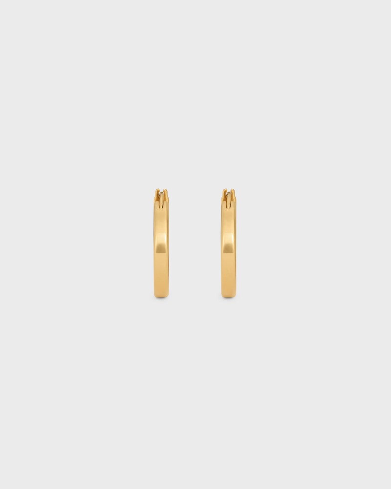 Celine Disc Hoops in Brass with Gold Finish - GOLD - EARRINGS - 1 | CELINE