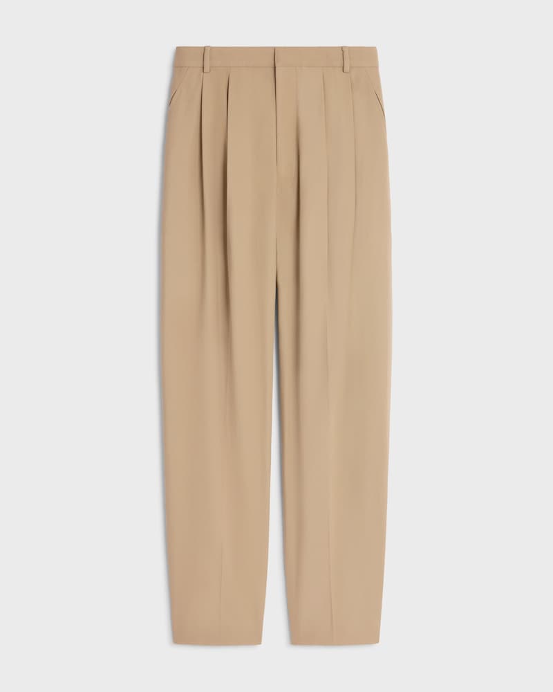 montauk trousers IN cotton twill - BRITISH BEIGE -  - 1 | CELINE