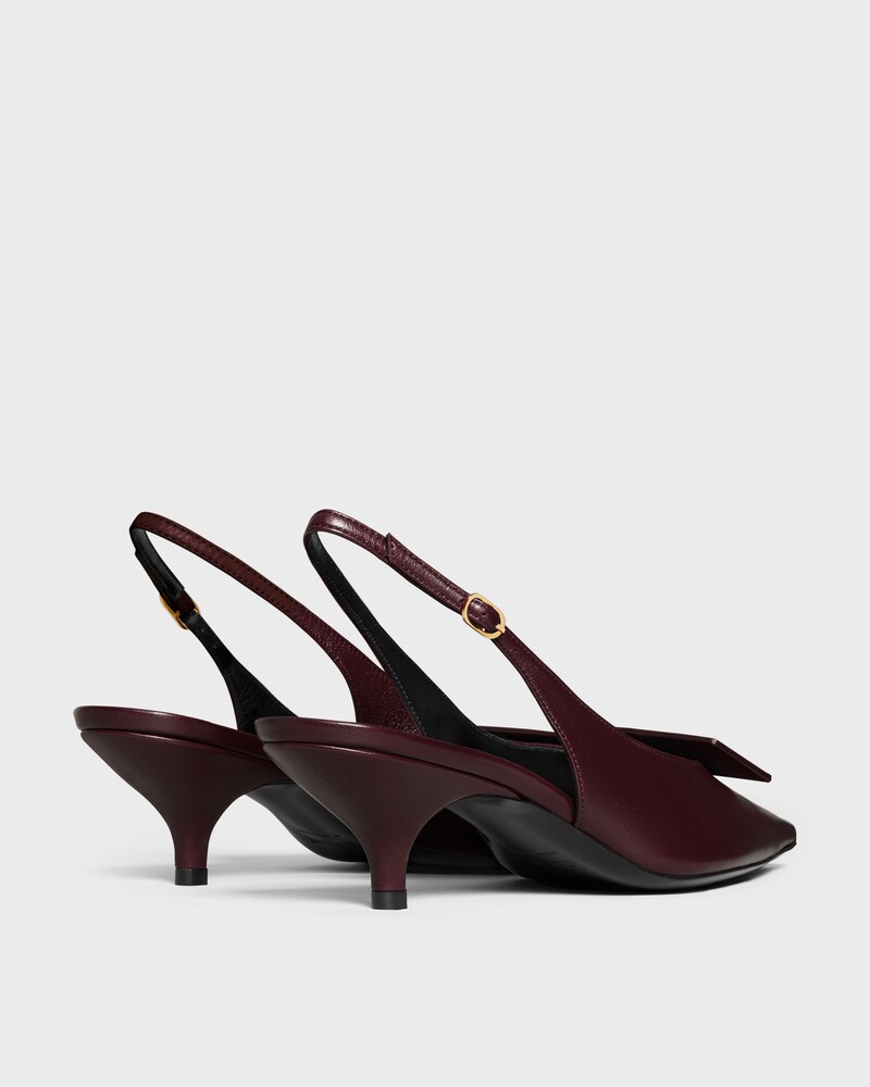 SLINGBACK SIGNATURE EN CUIR D'AGNEAU - BORDEAUX -  - 1 | CELINE