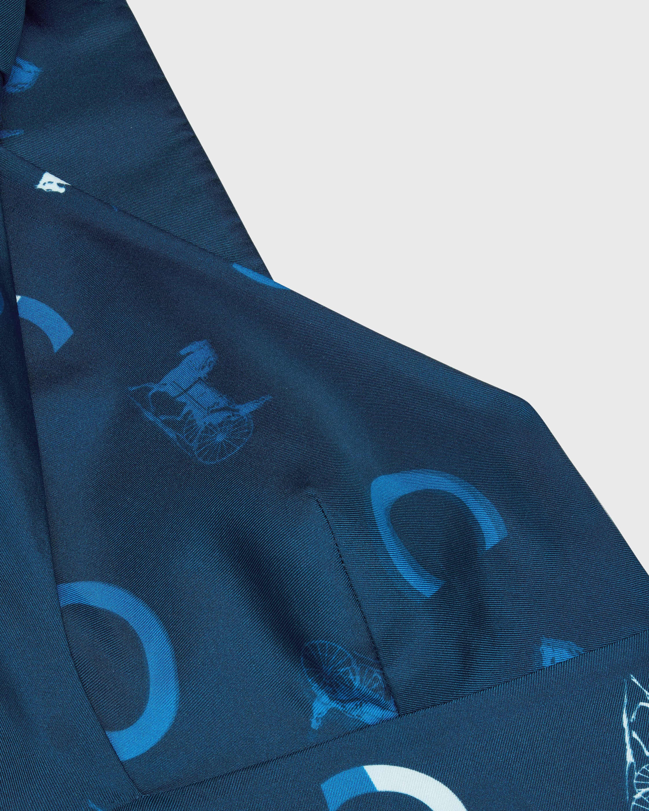 top IN silk twill - NAVY/WHITE/BLUE | CELINE