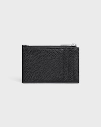 Zipped Card Holder IN GRAINED CALFSKIN - BLACK - COIN HOLDERS - 2 | CELINE
