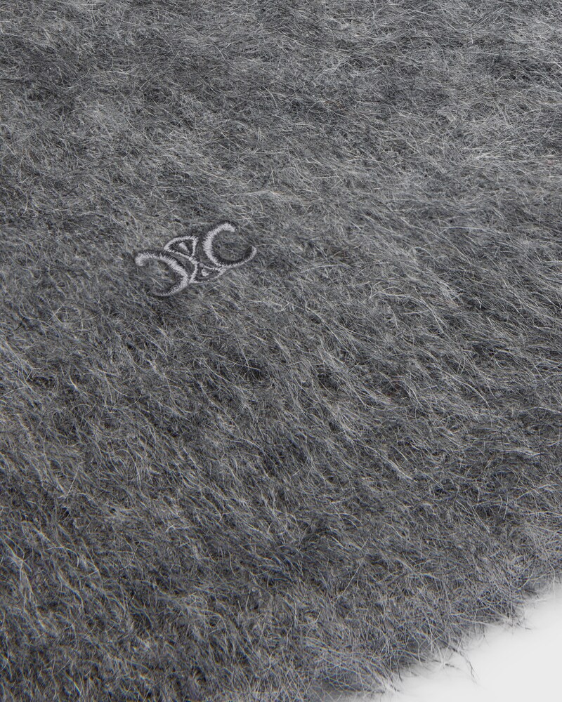 crewneck sweater IN brushed mohair - MEDIUM GREY -  - 1 | CELINE