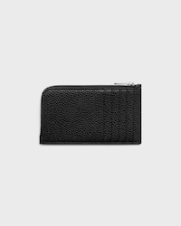 LONG ZIPPED CARD HOLDER IN GRAINED CALFSKIN - BLACK - COIN HOLDERS - 2 | CELINE