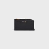 PORTE-CARTES LONG ZIPPé VEAU SOUPLE GRAINé - NOIR / ULTRA BLEU - PORTE-CARTES - 1 | CELINE