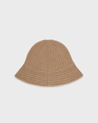 triomphe cloche beanie in cashmere - CAMEL -  - 2 | CELINE