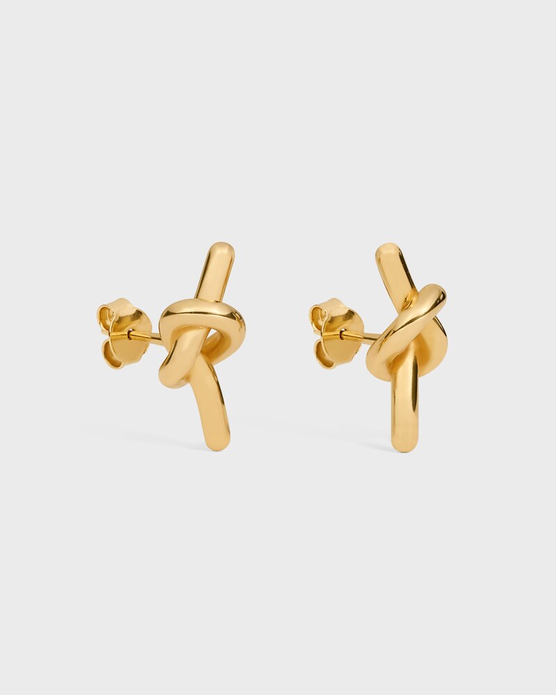 KNOT STUDS IN BRASS WITH GOLD FINISH - GOLD - GIFTS FOR HER - 1 | CELINE