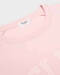 long sleeved t-shirt IN cotton jersey - ROSE POUDRE/OFF WHITE -  - 2 | CELINE