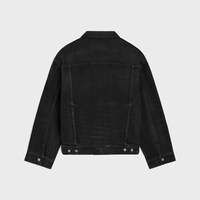 เสื้อทรักเกอร์แจ็กเก็ต เดนิมคอตตอน - ฟอกสีแม็กซ์แบล็ค -  - 2 | CELINE
