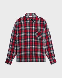 overshirt IN checked cashmere - BLACK/RED/GREEN -  - 1 | CELINE