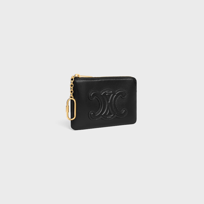Coin Purse  IN smooth calfskin - BLACK - COIN HOLDERS - 1 | CELINE