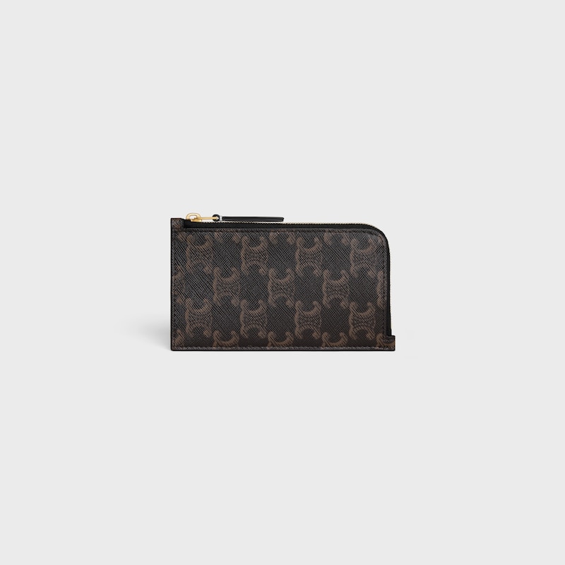 长款标志印花拉链卡包 - 棕黄色 - 新品 - 1 | CELINE