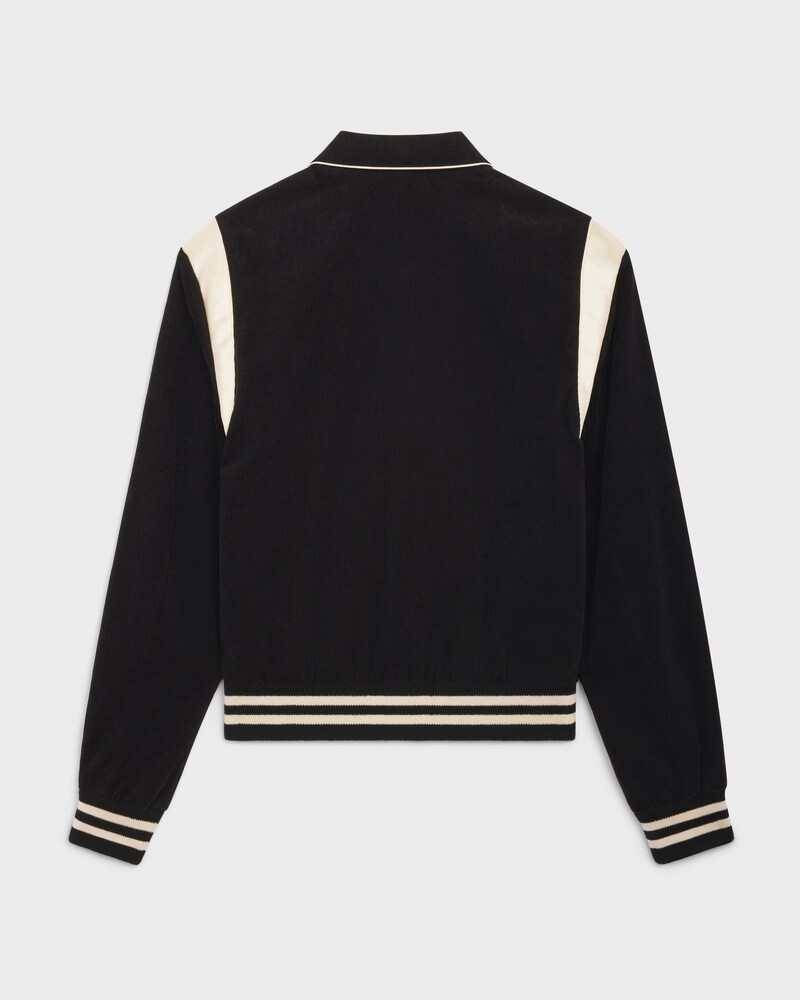 TEDDY JACKET IN CORDUROY - BLACK -  - 1 | CELINE