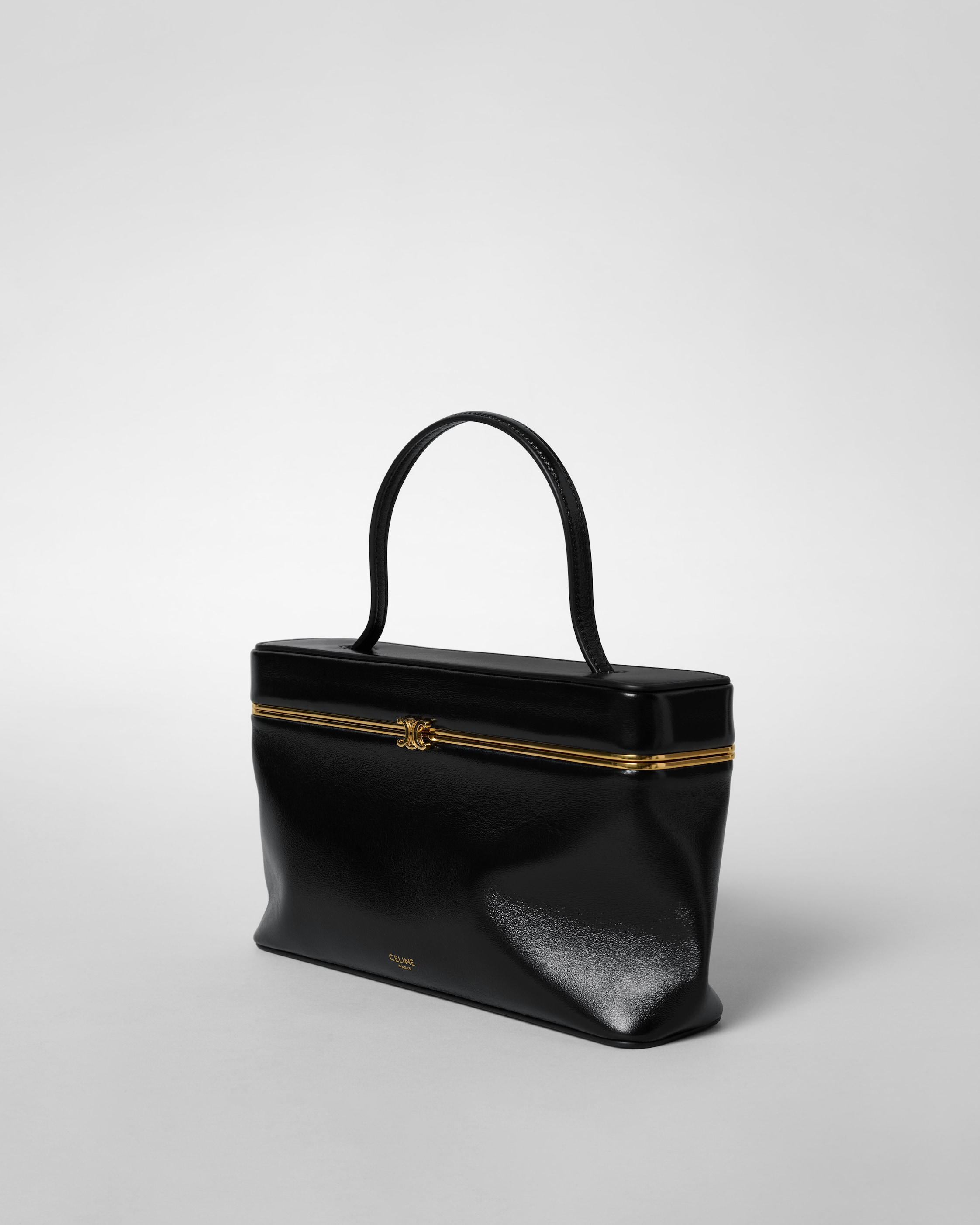 VANITY FRAME IN GLOSSY LAMBSKIN - BLACK | CELINE
