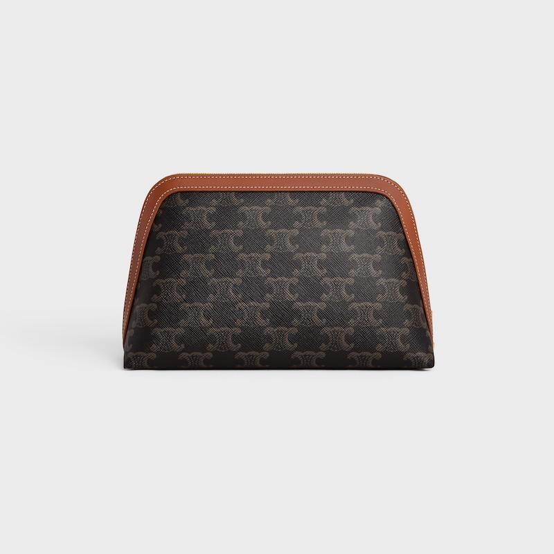 中号标志印花化妆包 - 棕黄色 - 旅行用品 - 1 | CELINE