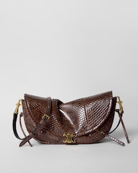 LITTLE HALFMOON SOFT TRIOMPHE IN PYTHON - HICKORY - NEW - 1 | CELINE