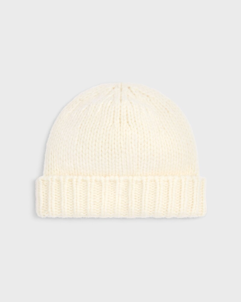 triomphe beanie IN cashmere and silk - OFF WHITE -  - 1 | CELINE