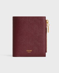 COMPACT WALLET TRIOMPHE CHARMS IN GRAINED CALFSKIN - SYRAH - NEW - 1 | CELINE