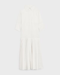 shirt dress IN silk poplin - CRAIE -  - 1 | CELINE