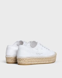 LES ESPADRILLES CELINE LACÉES EN TOILE ET CUIR DE VEAU - Blanc optique -  - 2 | CELINE