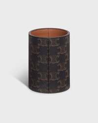 Pencil Holder in Triomphe Canvas - TAN - CELINE MAISON - 2 | CELINE