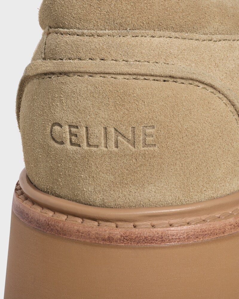 celine triomphe mocassins EN CUIR DE VEAU VELOURS - BEIGE -  - 1 | CELINE